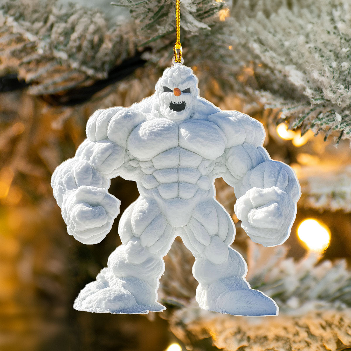 Shineful Acrylic Ornament Muscle Snowman