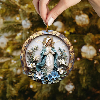 Shineful 2D Acrylic Ornament Serene Virgin Mary