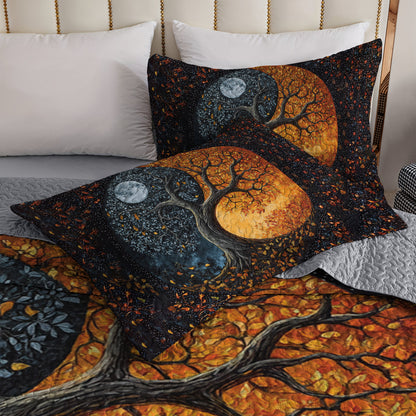 Shineful All Season Quilt 3-Piece Set - Yin-Yang Tree of Life