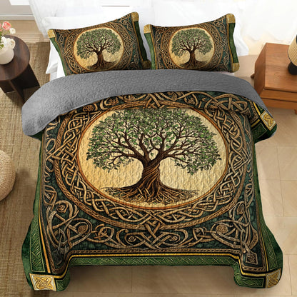 Shineful All Season Quilt 3-Piece Set The Eternal Celtic Tree of Life