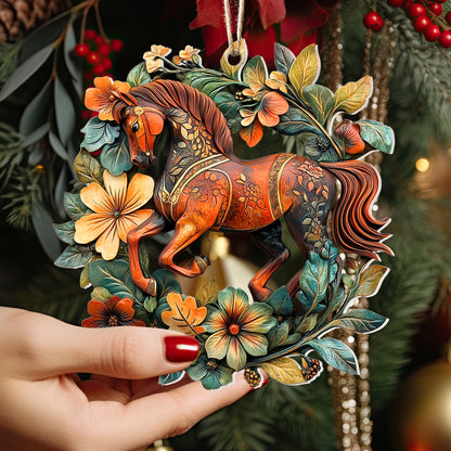 Shineful 2D Acrylic Ornament - Horse Majestic Steed Floral