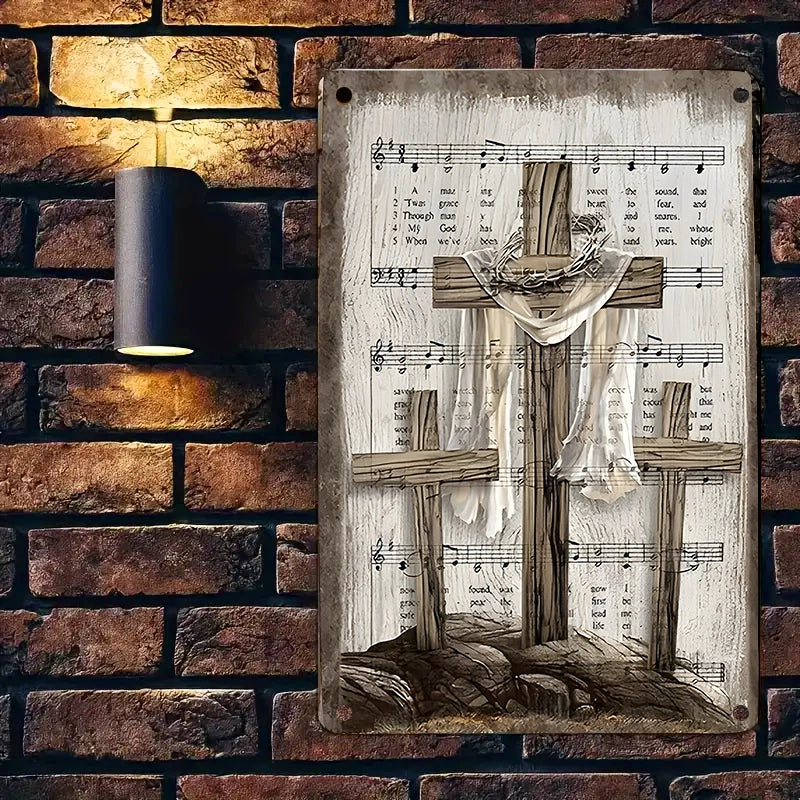 Shineful 2D Metal Sign Hymn of Grace and Redemption