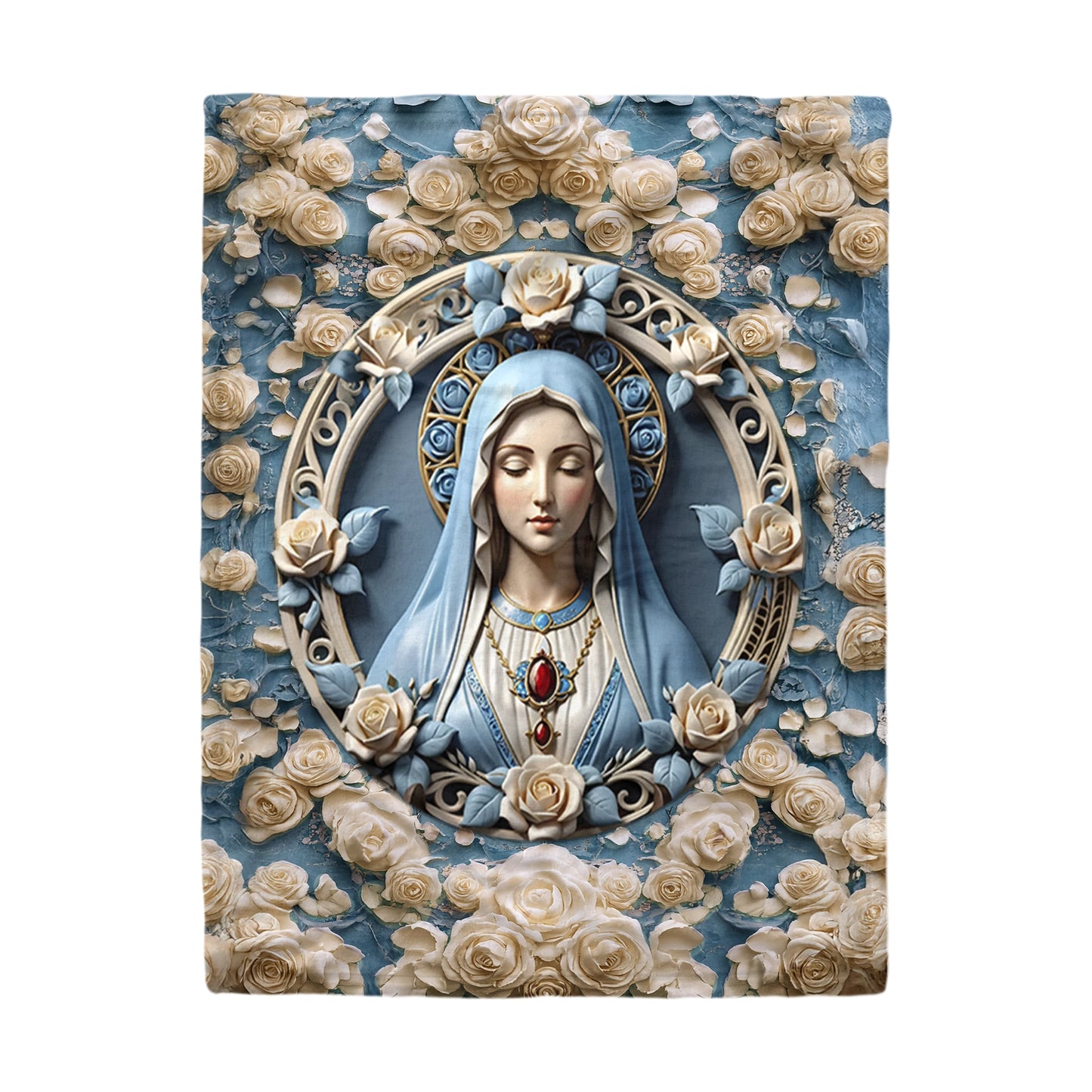 Couverture polaire brillante Sainte Vierge Marie