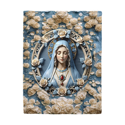 Couverture polaire brillante Sainte Vierge Marie