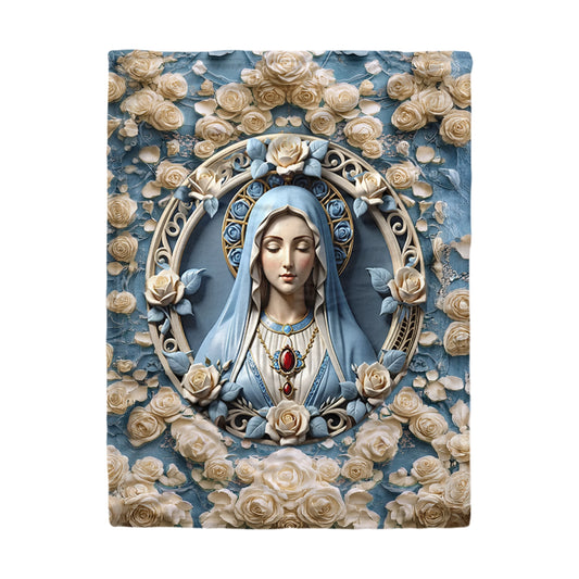 Shineful Fleece Blanket Blessed Virgin Mary