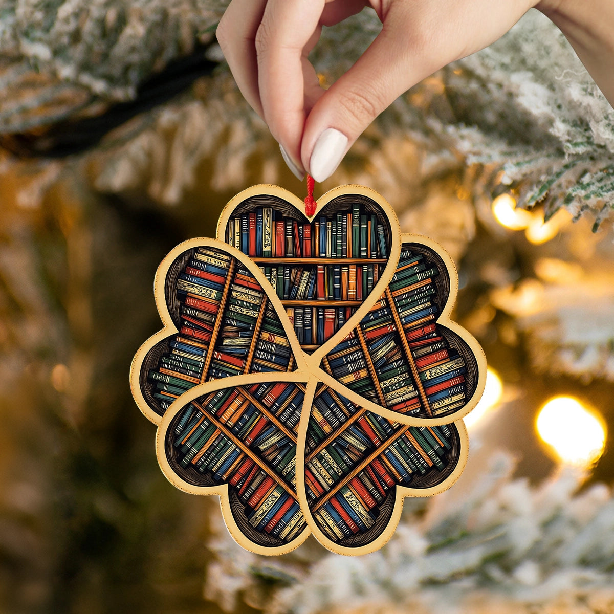 Shineful 2D Acrylic Ornament Shamrock of Book Stories