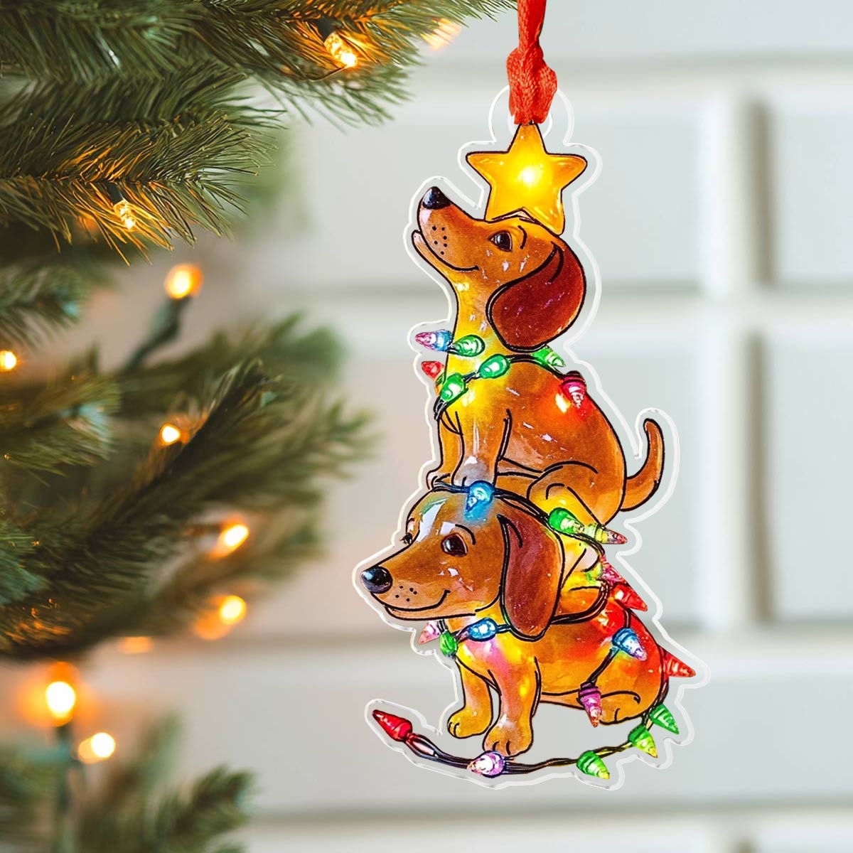 Shineful 2D Acrylic Ornament Paw-sitive Cheer