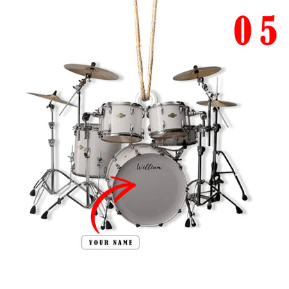 Shineful Personalized 2D Acrylic Ornament - Drum Set Christmas