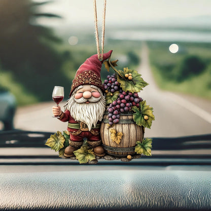 Shineful Acrylic Ornament Wine-Loving Gnome