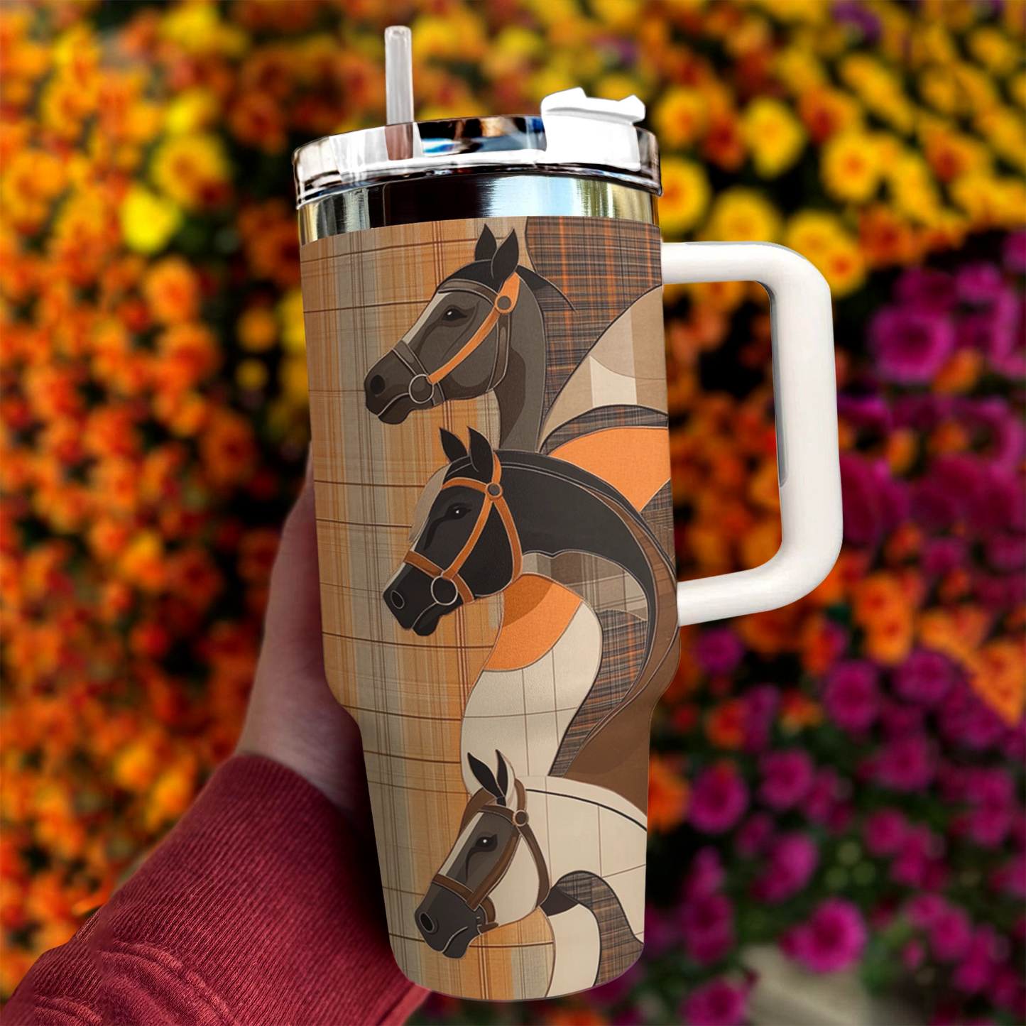 Shineful Tumbler Horse Rustic Rider