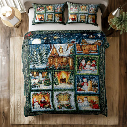 Shineful All Season Quilt 3-Piece Set Christmas Eve