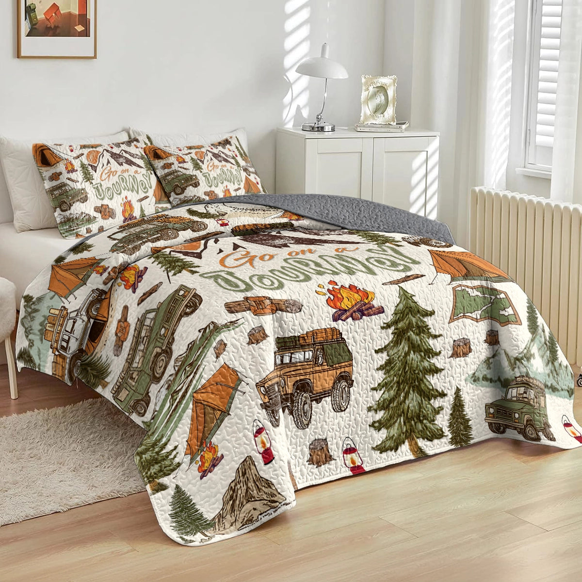 Shineful All Season Quilt 3-Piece Set - Camping Comfort