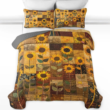 Shineful All Season Quilt 3-teiliges Set Sunflower Golden Glow