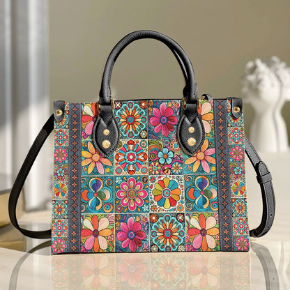 Sac en cuir brillant Hippie Groovy Garden