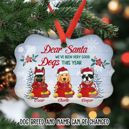 Shinefulgift® Dear Santa - Personalized Custom Aluminum Ornament