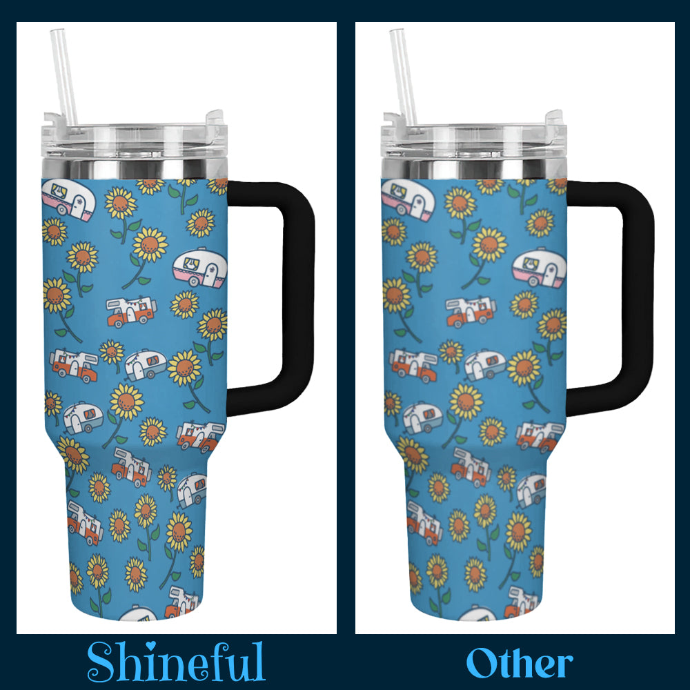 Shineful Tumbler Personalized Blissful Sunflower