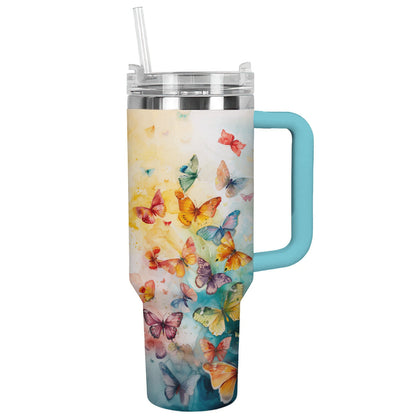 Butterfly 40 Oz Shineful™ Tumbler Colorful Nl09 Sky Blue 40Oz