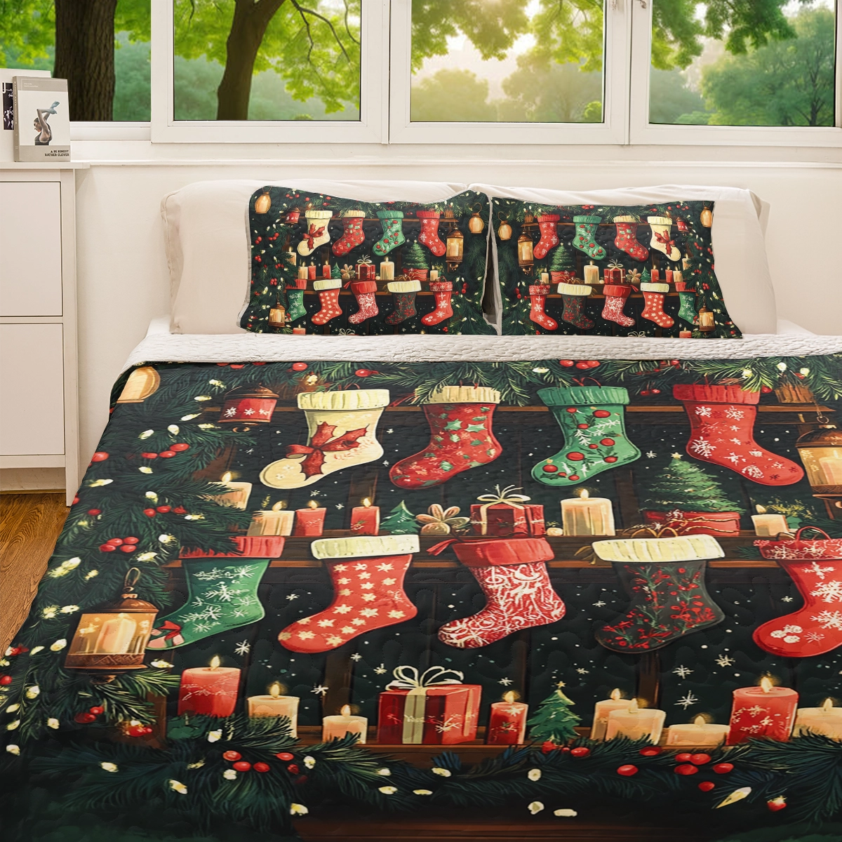 Shineful All Season Quilt 3-Piece Set - Christmas Eve Dreamscape