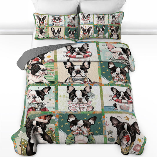 Shineful All Season Quilt 3-Piece Set Lovely Cute Buddies