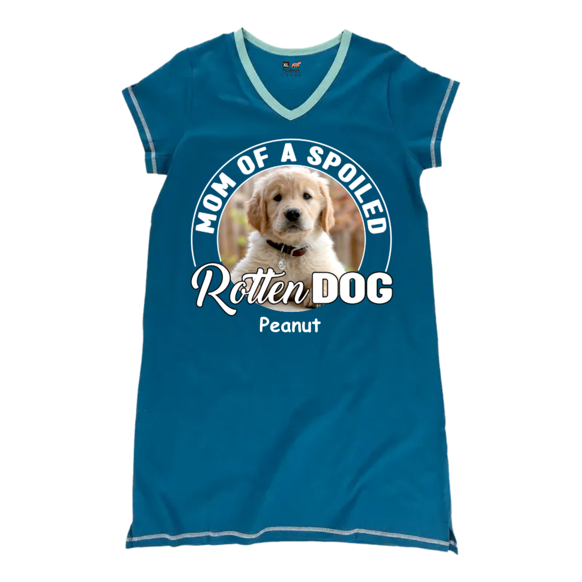 Dog Lovers - Spoiled Rotten Personalized Women’s V-Neck Nightshirts V-Neck Women’s Nightshirts