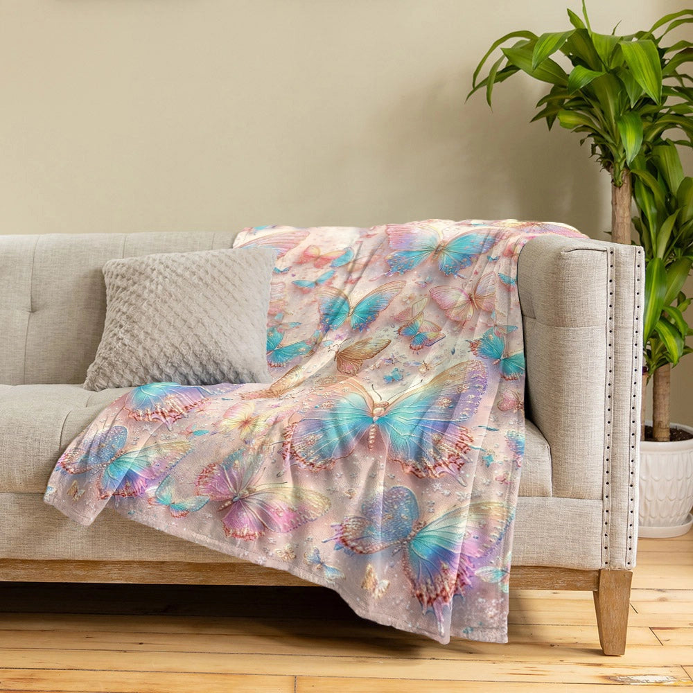 Shineful Fleece Blanket Butterfly Fluttering Fantasy