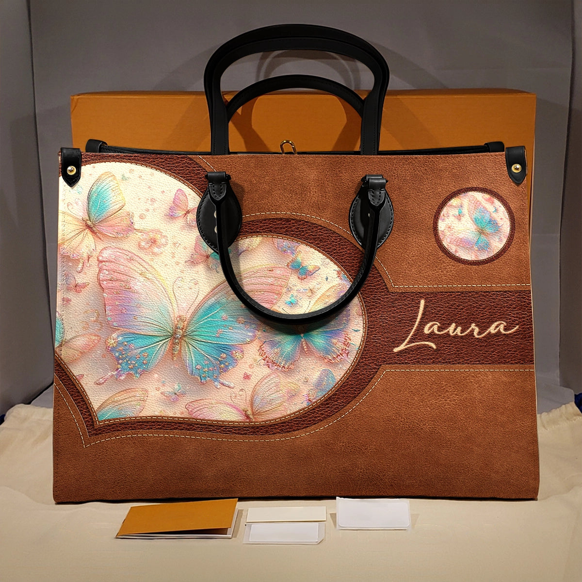 Shineful Leather Bag Personalized Butterfly Fluttering Fantasy