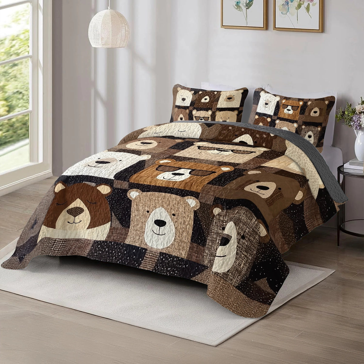 Shineful All Season Quilt 3-Piece Set - Bear Hug Bliss