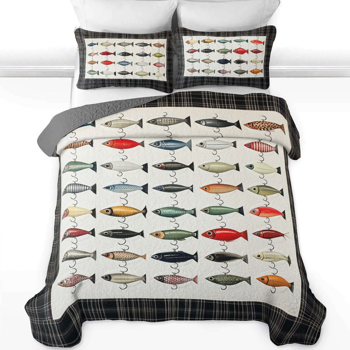 Shineful All Season Quilt 3-Piece Set Fish Frenzy