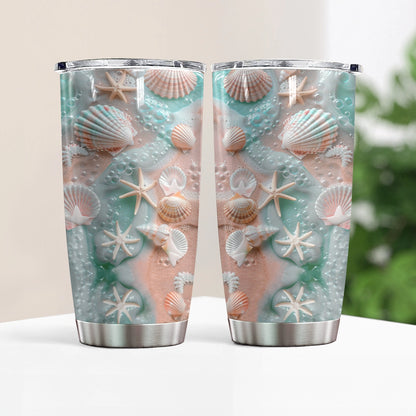 Shineful 20oz Tumbler Vibrant Seashell Beach