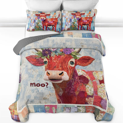 Shineful All Season Quilt 3-Piece Set Cow-Tastic Dreams