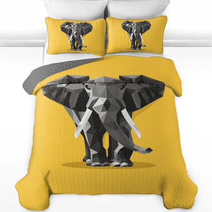 Shineful All Season Quilt 3-Piece Set Majestic Elephant