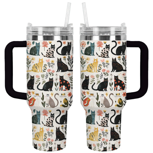 Shineful Tumbler Botanical Cat Bliss