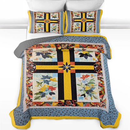 Shineful All Season Quilt 3-Piece Set God Sunny Blooms