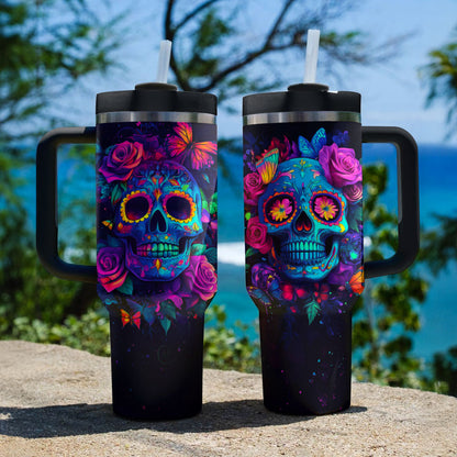 Glänzender Becher „Sugar Skull“