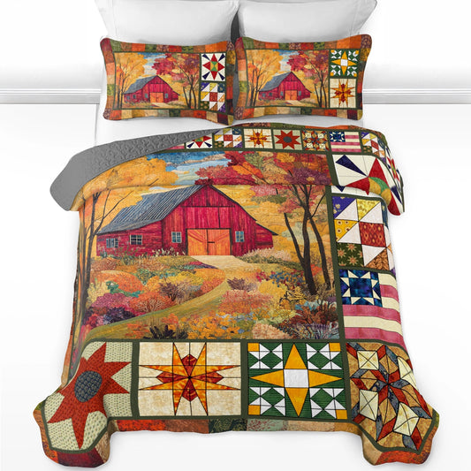 Shineful All Season Quilt 3-Piece Set Autumn Harvest