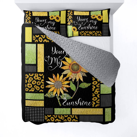 Shineful All Season Quilt 3-Piece Set You're My Sunshine