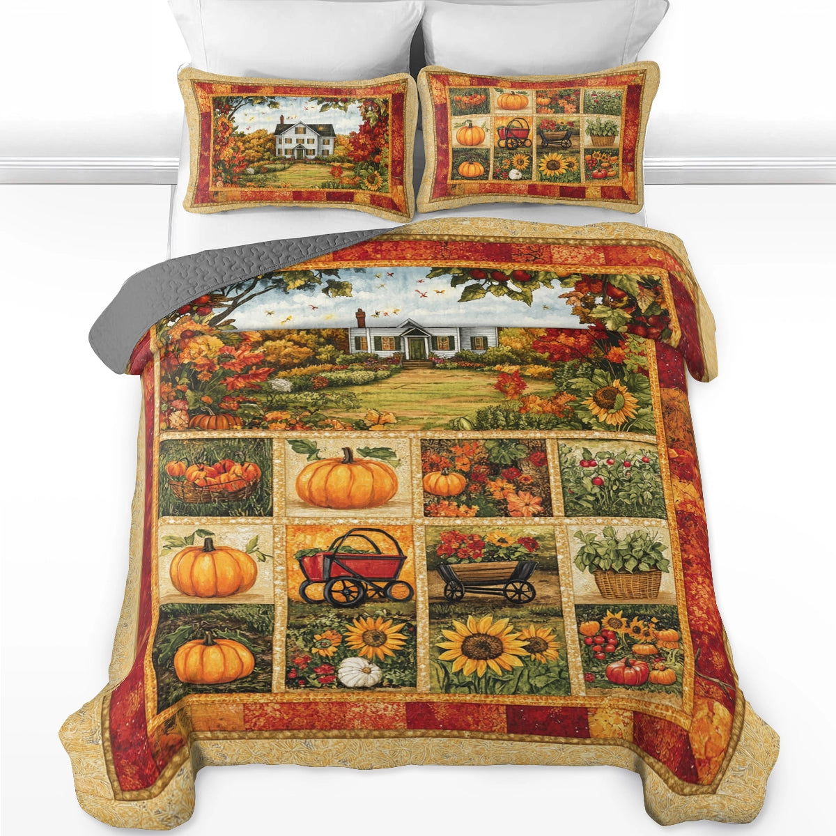 Shineful All Season Quilt 3-teiliges Set Autumn Beautiful