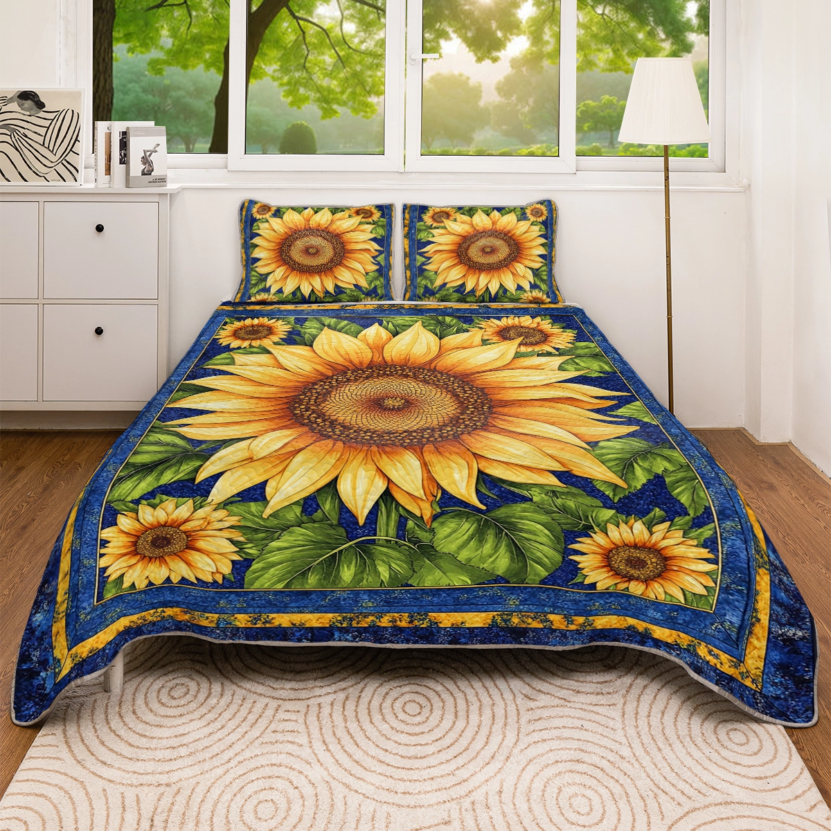 Shineful All Season Quilt 3-teiliges Set - Strahlende Sonnenblume