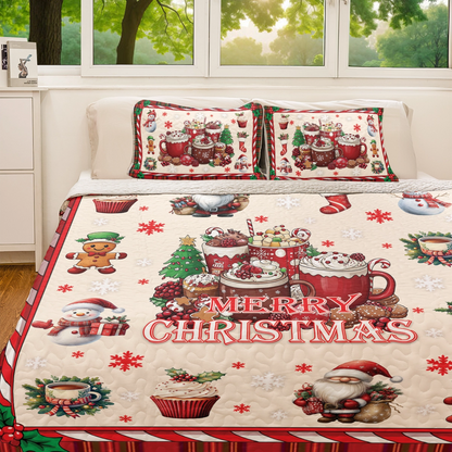 Shineful All Season Quilt 3-Piece Set - Festive Winter Wonderland