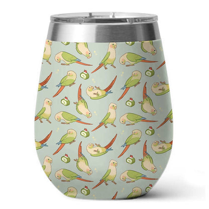 Shineful Wine Tumbler Charming Parakeet