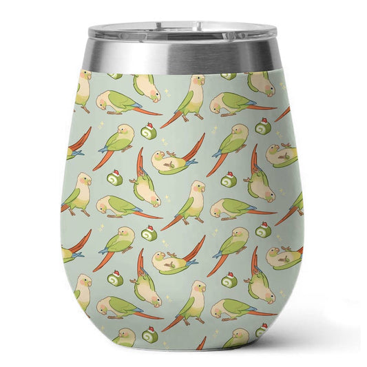 Shineful Wine Tumbler Charming Parakeet