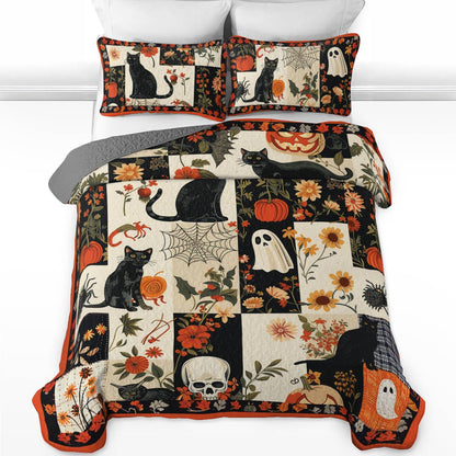 Shineful All Season Quilt 3-Piece Set Feline Frolic