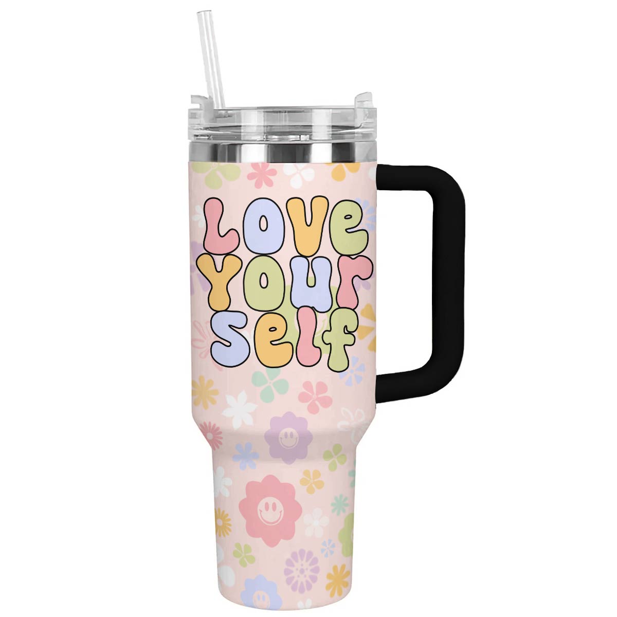 Groovy 40 Oz Shineful™ Tumbler Love Your Self Nl09 Black 40Oz