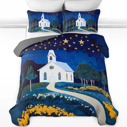 Shineful All Season Quilt 3-Piece Set God Nightfall Haven