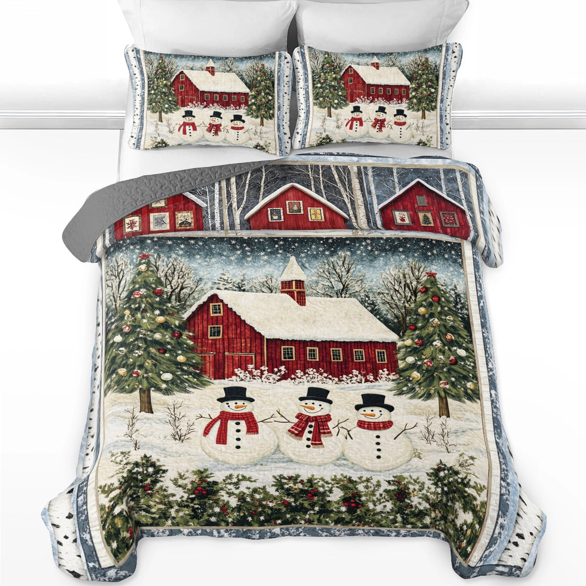 Shineful All Season Quilt 3-teiliges Set Christmas Wonderland Retreat