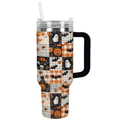 Shineful Tumbler Champ de citrouilles effrayant