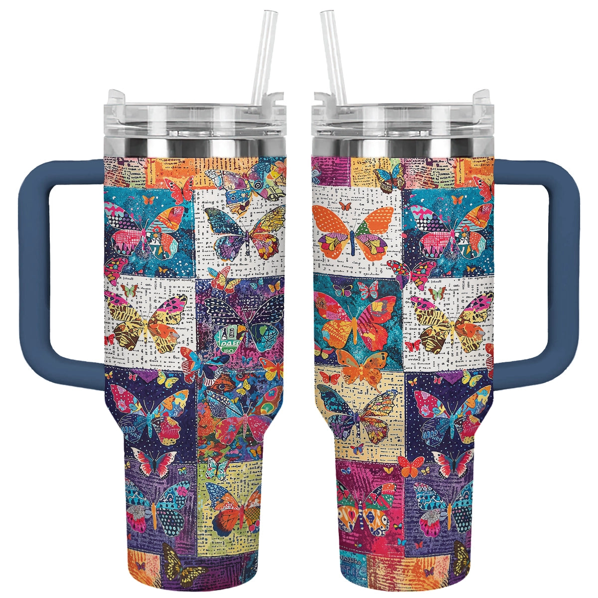 Papillon fantaisie Flutter Tumbler brillant