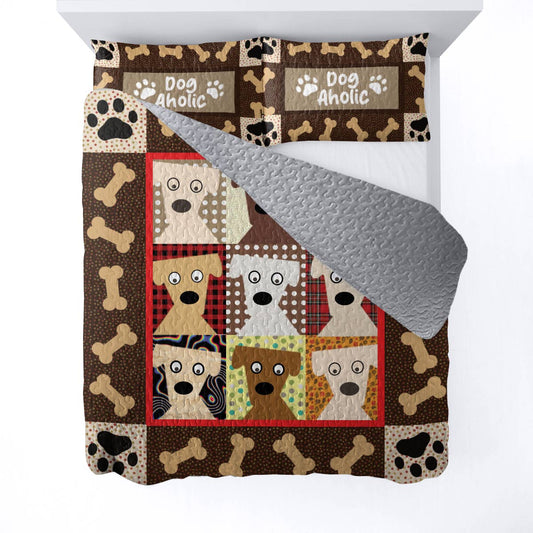 Shineful All Season Quilt 3-Piece Set Funny Dog