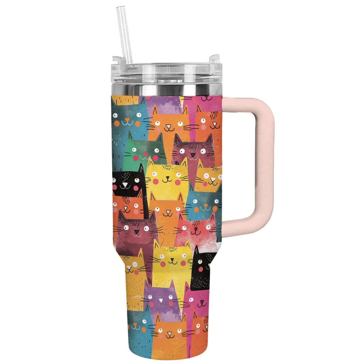 Cat Shineful™ Tumbler Happy Cats Nl09 Pink 40Oz