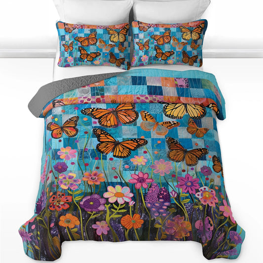 Shineful All Season Quilt 3-teiliges Set Butterfly Beautiful Dreams